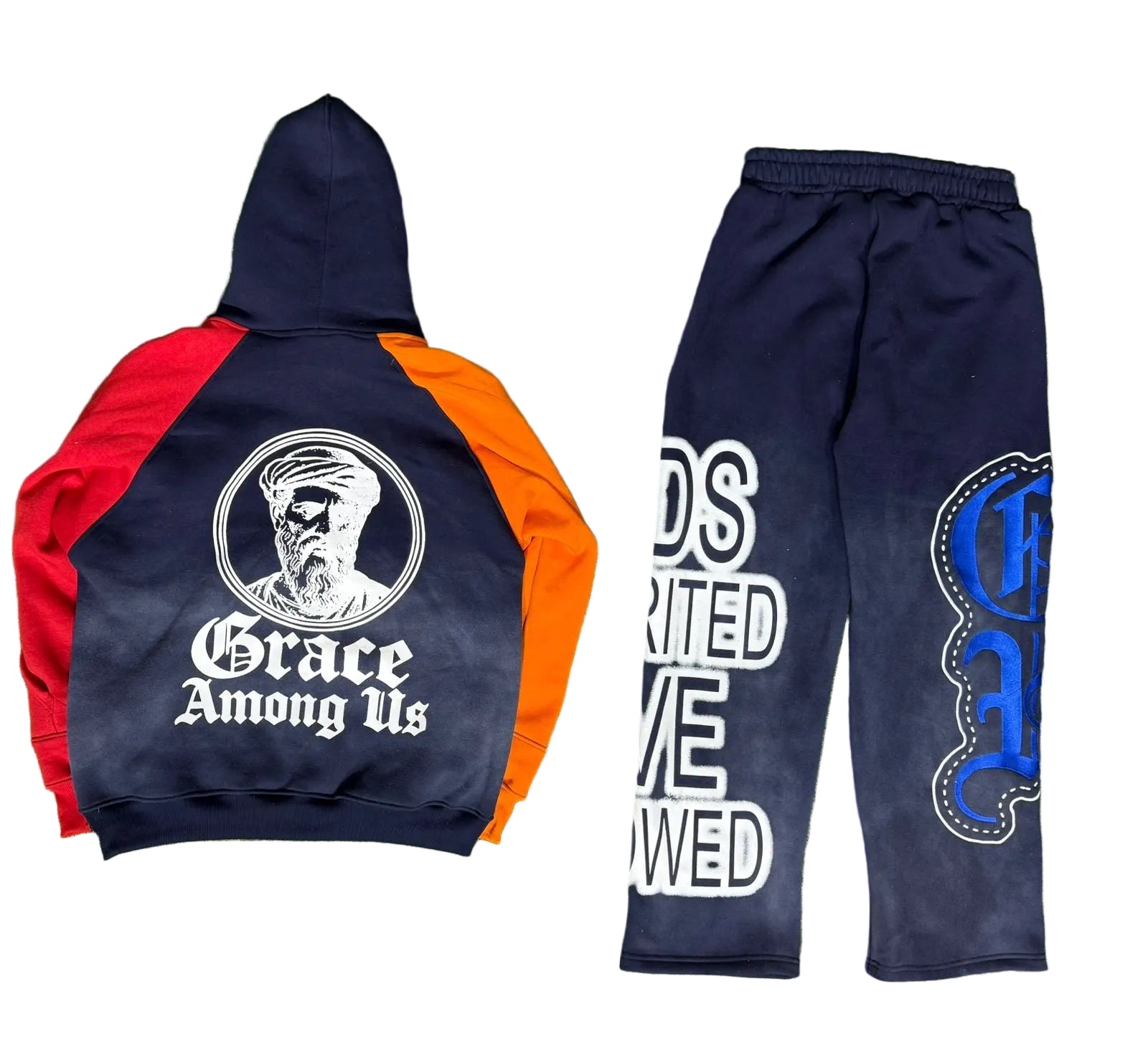 Washed Navy Sweat Set