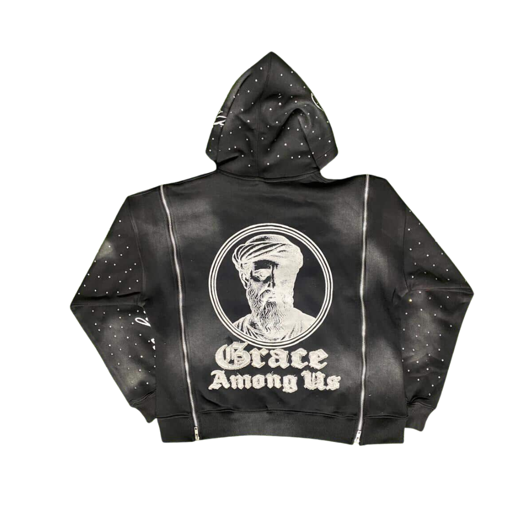 (Men’s) “New Moon” Black [3pc Zip-up]