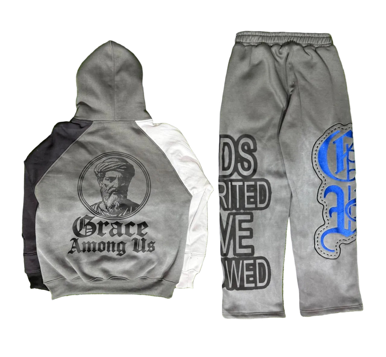 Washed Grey Sweat Set